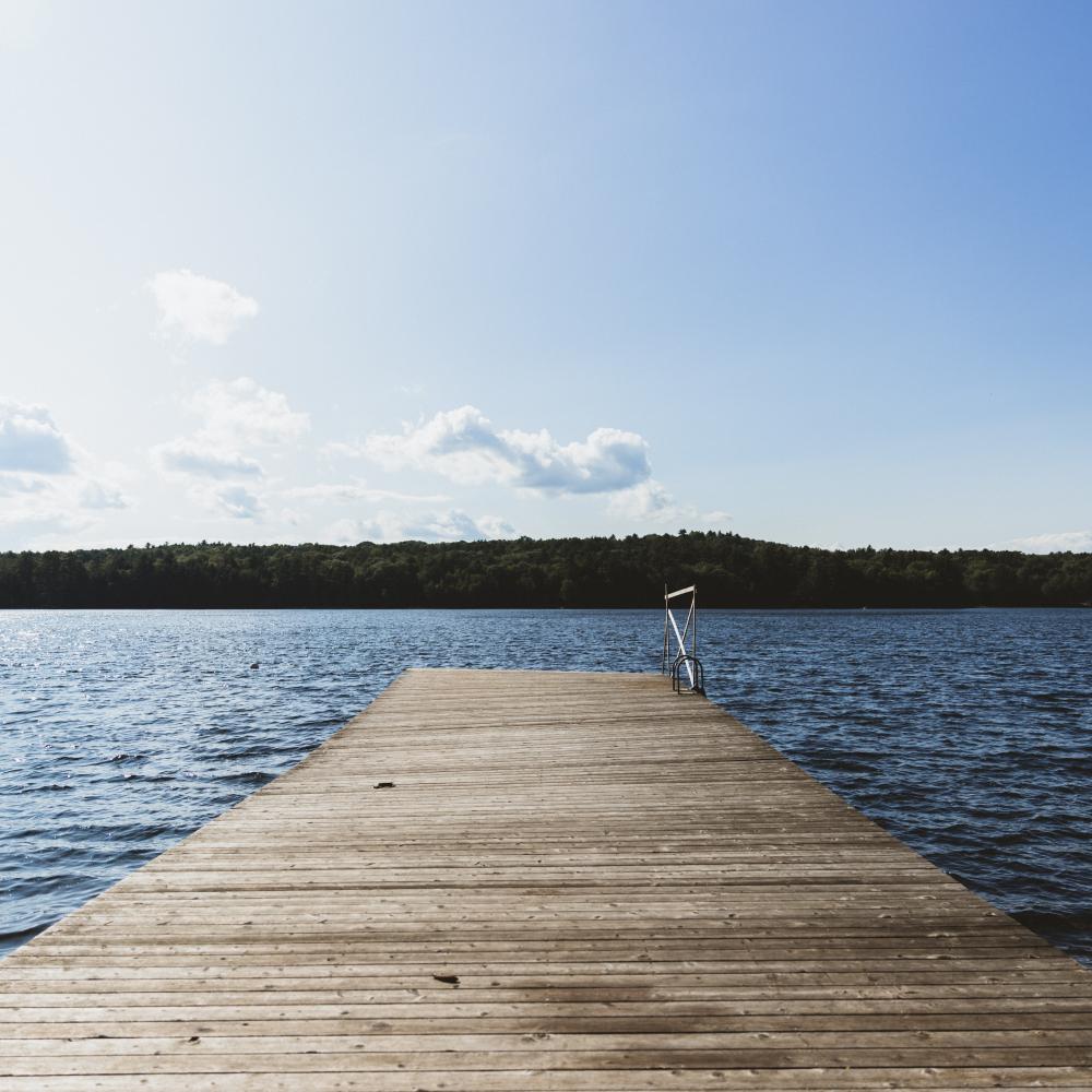photo of a dock on a lake